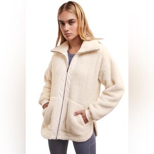 Z Supply Highest Peak Plush Full Zip Jacket Sandstone